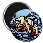  Polar Bear Art Magnet
