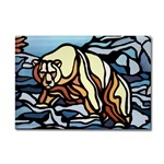 Polar Bear Art Fridge Magnet wildlife painting