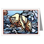 Original Polar Bear Art /Design greeting Card