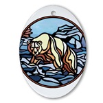 Polar Bear Art  Ornament Wildlife Painting