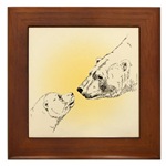 Polar Bear Art Framed Tile Wildlife Drawing