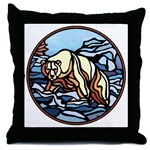Polar Bear Art Throw Pillow Bear Painting Gifts