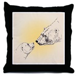 Polar Bear Art Throw Pillow Wildlife Artwork