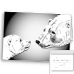 Mother's or Father's Day CArds Personalized Mother and Cub Cards Polar Bear Greeting Cards Personalized or Blank Polar Bear Wildlife Art Cards