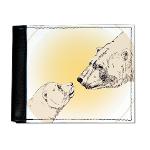 Polar Bear & Cub Art Tote Bag Wildlife Art Gifts