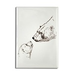 Polar Bear & Cub Art Fridge Magnet Wildlife Art