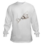 Polar Bear & Cub Long Sleeve T-Shirt Art Drawing