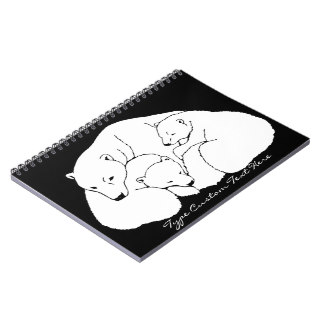 Bear Notebook Personalized Mother & Cubs Bear Notebooks Journals Sketchpads Log Books