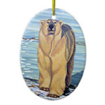 Fully Customizable Bear Art Ornaments Personalized Decorations and Your Name Here Christmas Decorations  New Polar Bear Ornaments & Bear Art Christmas Decorations Polar Bear Trinkets & Keepsakes 