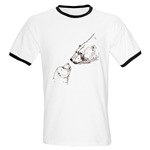 Polar Bear  T-shirt & Cub Ringer T Cool Art Drawing