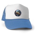 Polar Bear Art Trucker Hat Wildlife Painting