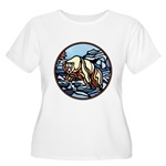 Polar Bear Art Women's + Size Scoop Neck T-shirt