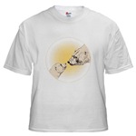 Polar Bear T-shirt  & Cub Art White T-Shirt Wildlife Art