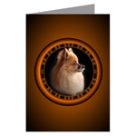 New Pomeranian Greeting Cards Small Dog Art Cards, Postcards & Gifts 
