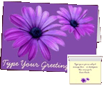Purple Daisies Cards Personalized Flower Cards 