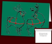 Classic Christmas Cards Reindeer Cards Seasons Greetings Cards Custom