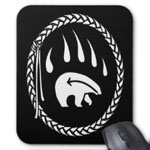 Tribal Bear Art Mousepads & Wildlife Art Gifts & Decor 