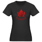 Women's Canada Fitted T-shirt Canada Flag T-shirts 