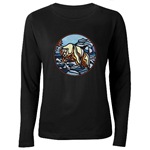 Polar Bear Women's Long Sleeve Dark T-Shirt Art
