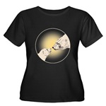 Polar Bear Women's Plus Size Scoop Neck Dark T-Shi