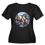 Polar Bear Art Women's Plus Size Scoop Neck Dark T