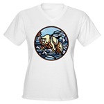 Polar Bear Art Women's V-Neck T-Shirt