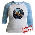 Polar Bear Metis Art  Jr. Raglan Women's Jersey