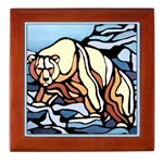Polar Bear Art Wooden Tile Box