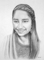 Custom Pencil Portrait from Photo young lady pencil portrait drawing